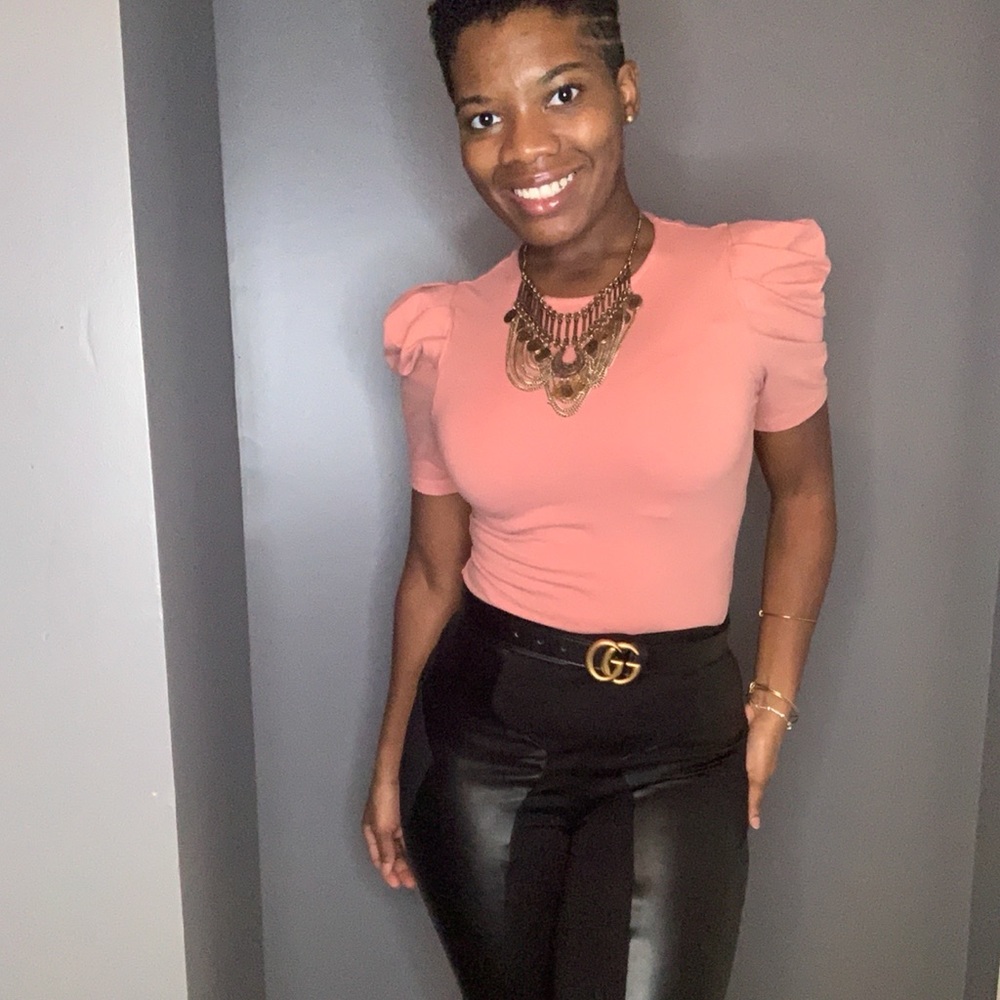 F21 Blush pink blouse